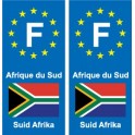 F Europe Afrique du Sud autocollant plaque