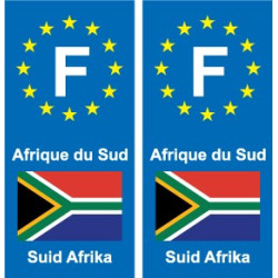 F Europe Afrique du Sud autocollant plaque