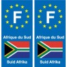 F Europe Afrique du Sud autocollant plaque