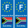 F Europe Afrique du Sud autocollant plaque