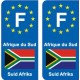 F Europe Afrique du Sud autocollant plaque