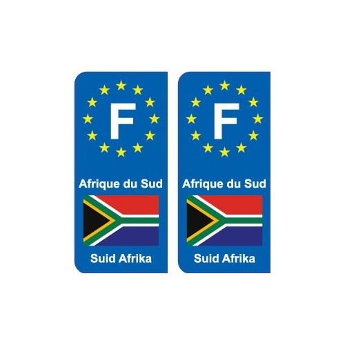 F Europe Afrique du Sud autocollant plaque