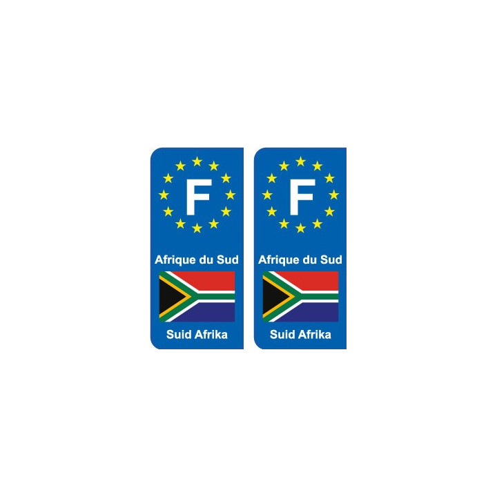 F Europe Afrique du Sud autocollant plaque