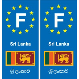 F Europe Sri Lanka autocollant plaque