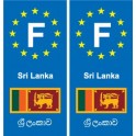 F Europe Sri Lanka autocollant plaque