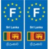 F Europe Sri Lanka autocollant plaque