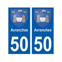 50 Avranches blason autocollant plaque stickers ville