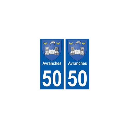50 Avranches blason autocollant plaque stickers ville