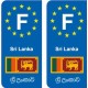 F Europe Sri Lanka autocollant plaque