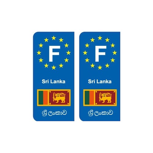 F Europe Sri Lanka autocollant plaque