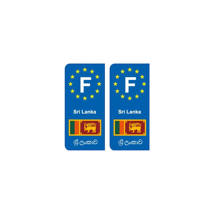 F Europe Sri Lanka autocollant plaque
