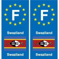 F Europe Swaziland autocollant plaque