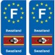 F Europe Swaziland autocollant plaque