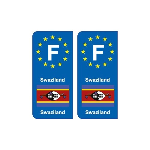F Europe Swaziland autocollant plaque