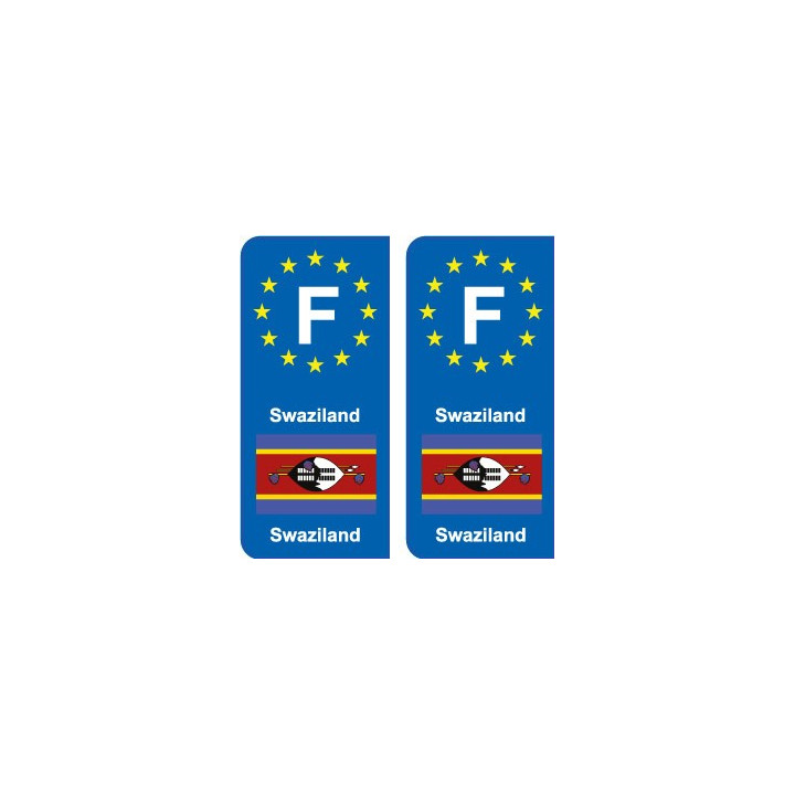F Europe Swaziland autocollant plaque