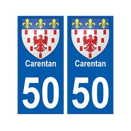 50 Carentan blason autocollant plaque stickers ville