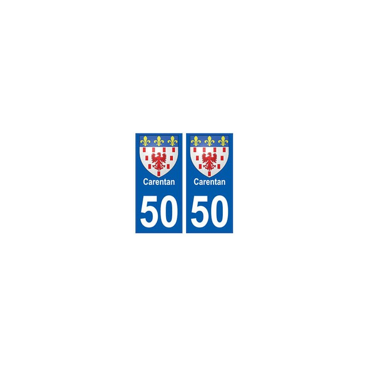 50 Carentan blason autocollant plaque stickers ville
