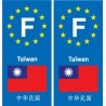 F Europe Taiwan autocollant plaque