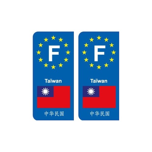 F Europe Taiwan autocollant plaque