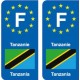 F Europe Tanzanie Tanzania autocollant plaque