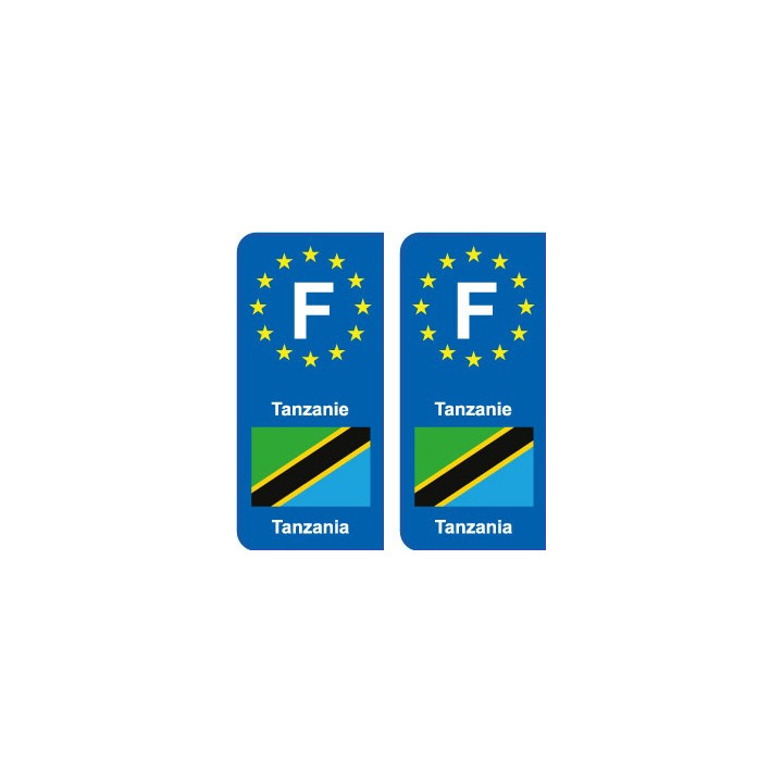 F Europe Tanzanie Tanzania autocollant plaque