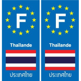 F Europe Thaïlande Thailand autocollant plaque