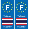 F Europe Thaïlande Thailand autocollant plaque