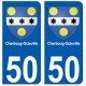50 Cherbourg-Octeville blason autocollant plaque stickers ville