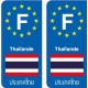 F Europe Thaïlande Thailand autocollant plaque