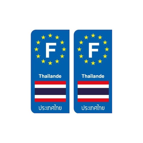 F Europe Thaïlande Thailand autocollant plaque