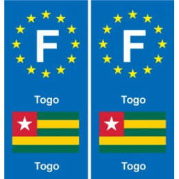 F Europe Togo autocollant plaque