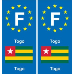 F Europe Togo autocollant plaque