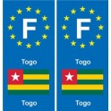 F Europe Togo autocollant plaque