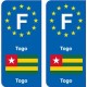 F Europe Togo autocollant plaque