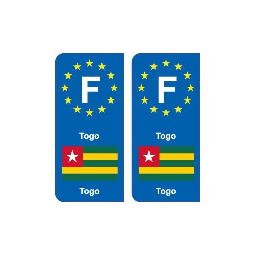 F Europe Togo autocollant plaque