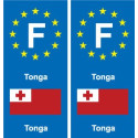 F Europe Tonga autocollant plaque