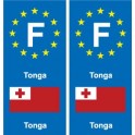 F Europe Tonga autocollant plaque