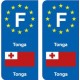 F Europe Tonga autocollant plaque