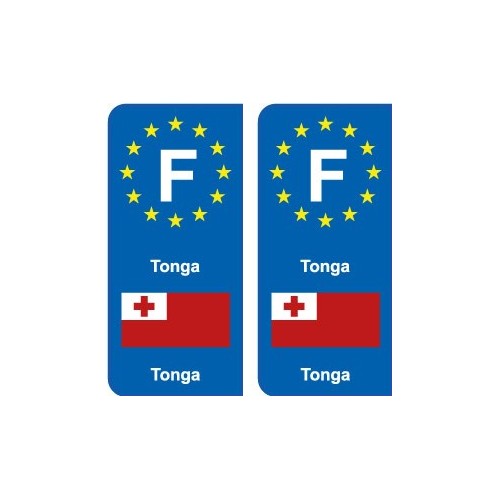 F Europe Tonga autocollant plaque