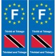 F Europe Trinité-et-Tobago autocollant plaque