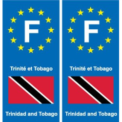 F Europe Trinité-et-Tobago autocollant plaque