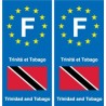 F Europe Trinité-et-Tobago autocollant plaque