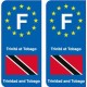 F Europe Trinité-et-Tobago autocollant plaque