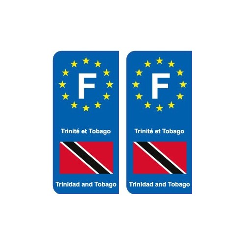 F Europe Trinité-et-Tobago autocollant plaque