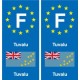 F Europe Tuvalu  autocollant plaque
