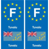 F Europe Tuvalu  autocollant plaque