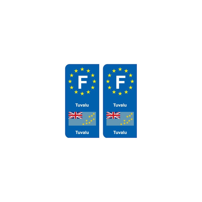 F Europe Tuvalu  autocollant plaque