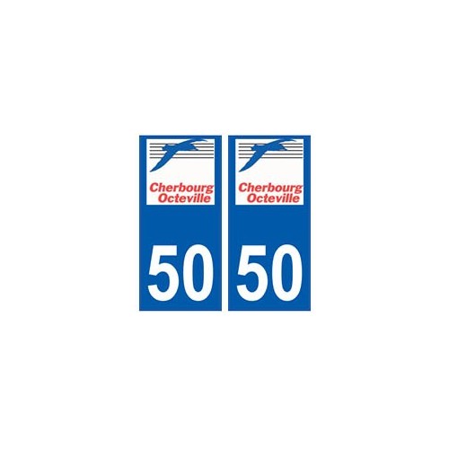 50 Cherbourg-Octeville logo autocollant plaque stickers ville