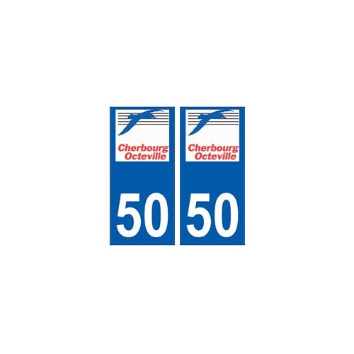 50 Cherbourg-Octeville logo autocollant plaque stickers ville