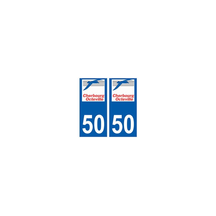 50 Cherbourg-Octeville logo autocollant plaque stickers ville